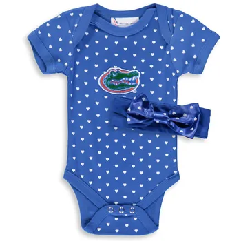 Боди Royal Florida Gators Hearts для новорожденных и младенцев и комплект с повязкой на голову Unbranded