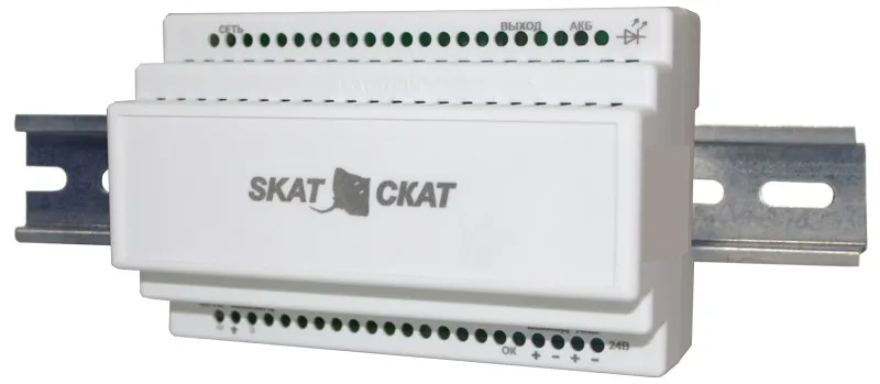Источник бесперебойного питания Бастион SKAT-12DC-1.0 Li-ion вторичный резервированный, U-вых.12 В, I-вых.1 А (ном), пласт. корпус со встр. Li-ion АКБ