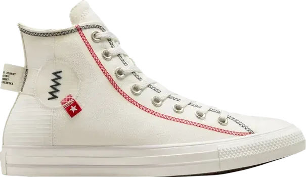 Кроссовки Converse Chuck Taylor All Star High Logo Tag - Vintage White, белый