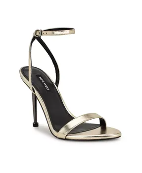 Женские босоножки Reina на шпильке с ремешком на щиколотке Nine West, золотой