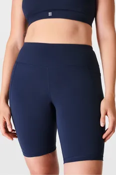 Кораллово розовые байкерские шорты Power 9" Sweaty Betty, синий