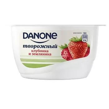 Творожный продукт данон 130 г 3, 6% клубника земляника