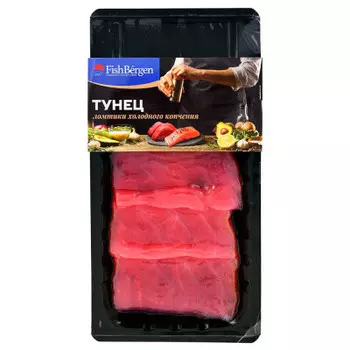 Тунец ломтики 100г fishbergen х/к в/у