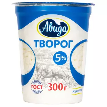 Творог 300 г 5% авида стакан