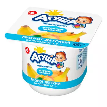 Творог Агуша 100г 3,9% мультифрукт