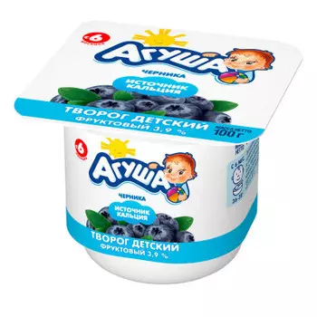 Творог Агуша черника 100г 3,9%