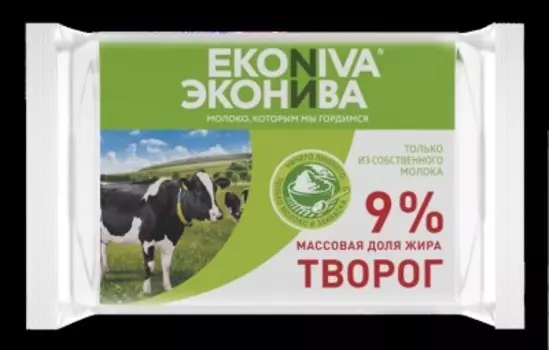 Творог эконива 200 г 9% флоу/пак
