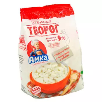 Творог Амка 500г 9% стабилобэг рязанский амк