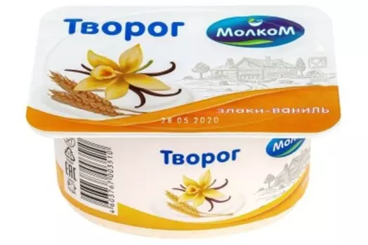 Творог молком 125 г 6% злаки ваниль мягкий