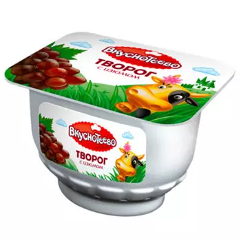 Творог вкуснотеево 175г 9% с изюмом
