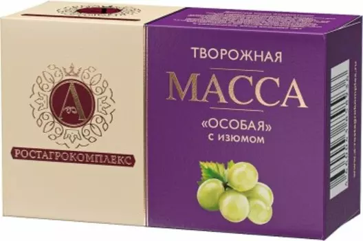 Творожная масса а.ростагрокомплекс 100 г 23% особая с изюмом
