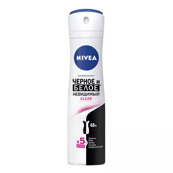 NIVEA Дезодорант-антиперспирант спрей "Черное и Белое" Невидимый Clear