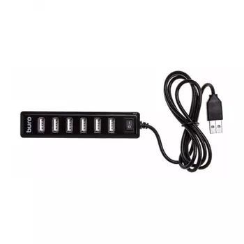 Хаб-разветвитель USB 2.0 Buro BU-HUB7-1.0-U2.0 7порт. черный