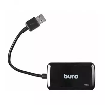 Хаб-разветвитель USB 3.0 Buro BU-HUB4-U3.0-S 4порт. черный