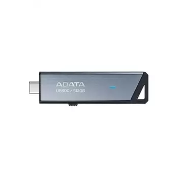 Флешка A-DATA 512GB (AELI-UE800-512G-CSG) Elite UE800, USB 3.2/TypeC, Серый, металлич.1000/1000 Mb/s