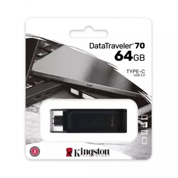 Флешка Kingston 64Gb DataTraveler 70 (DT70/64GB) USB 3.0 черный