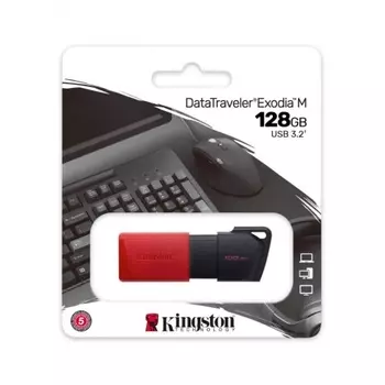 Флешка Kingston DataTraveler Exodia M 128Gb DTXM/128GB USB3.0 черный/черный