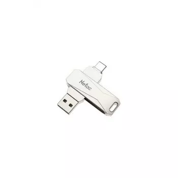 Флешка Netac U782C 256Gb (NT03U782C-256G-30PN), USB3.0+TypeC, металлическая