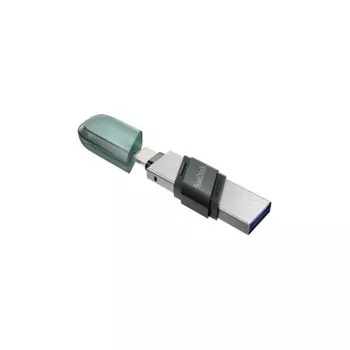 Флешка Sandisk 64Gb iXpand Flip SDIX90N-064G-GN6NN USB3.1 зеленый/серебристый