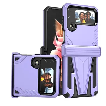 Сверхпрочный защитный складной чехол для Samsung Galaxy Z Flip 4 5g Flip4 Zflip4 с защитой от царапин, сумка для мобильного телефона Funda for Samsung Z Flip 4 зелёный