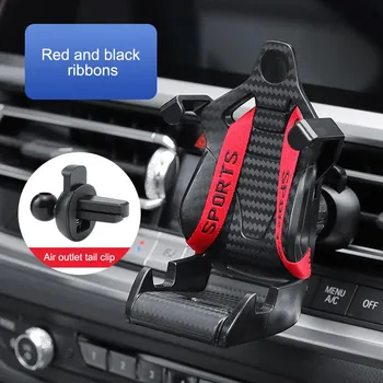 Car Phone Holder Racing Seat shape Mount Stand Suction Cup Smartphone Mobile Cell Support in Car Bracket for Iphone Samsung чёрный