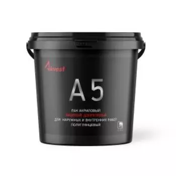 Лак акриловый защитно-декоративный Аквест А-5, полуглянцевый, орех, 0.9 л