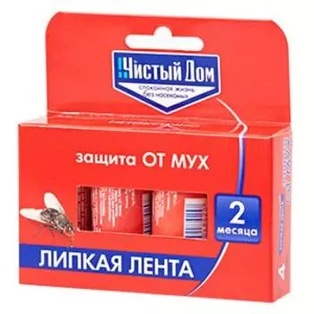 Лента липкая от мух Чистый Дом, 4 шт
