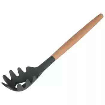 Ложка для спагетти Д Black, 28 см, силикон/дерево