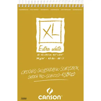 Альбом для графики на спирали Canson "XL Extra White" 42х59,4 см 60 л 90 г