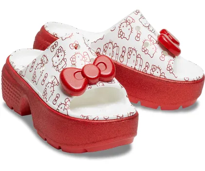 Сабо Crocs x Hello Kitty Stomp, белый/красный