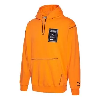 Толстовка casual printing bright orange Puma, бежевый