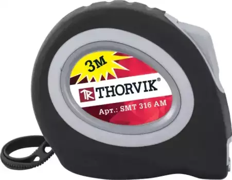 рулетка с магн. захватом и автостопом! в обрезиненном корпусе, 3 м\ SMT316AM THORVIK