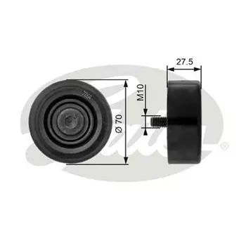 ролик обводной ремня НО!\ Hyundai Tucson/Santa Fe/Trajet 2.0CRDi 03> T36206 GATES