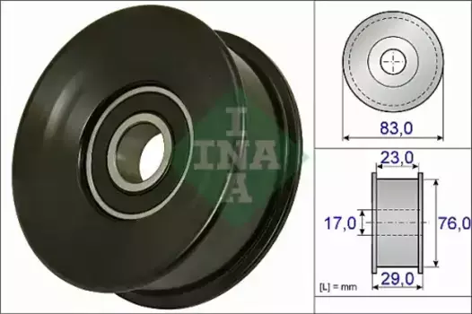ролик обводной ремня НО!\ Land Rover Range Rover III (L322) 4.2/4.4 02-12 532 0730 10 INA