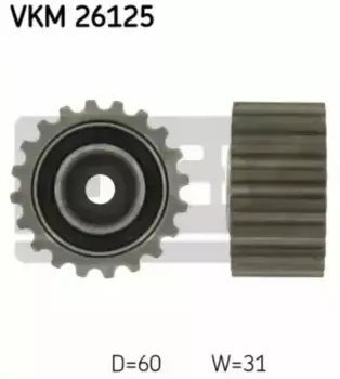 ролик обводной ремня ГРМ!\ Renault Laguna/Clio/Megane 1.9D/DTi 96> VKM26125 SKF