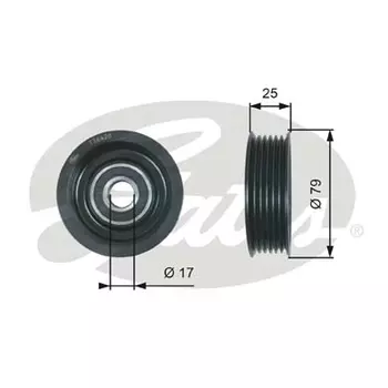 ролик обводной ремня НО!\ Mazda 2/3 1.3/1.4/1.5/1.6 03> T36420 GATES