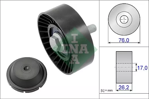 ролик обводной ремня НО!\ VW Golf/Touran, Skoda Fabia/Yeti 1.2TSi 08> 532 0632 10 INA