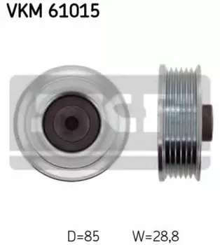 ролик обводной!\ Toyota Avensis 1.6/1.8 03/Auris 1.4 07> VKM61015 SKF