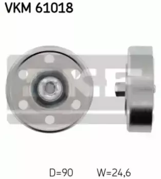 ролик обводной!\ Toyota Avensis 2.0D 01>/Corolla 2.0 02> VKM61018 SKF