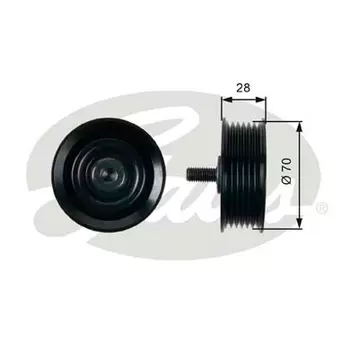 ролик паразитный!\Hyundai i30/ix35/SantaFe 2.0-2.2CRDi 07> T36410 GATES
