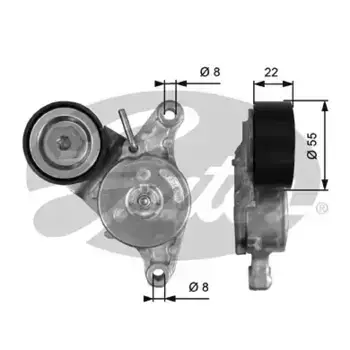 ролик приводного ремня!\ MINI Cooper/Clubman 10>, Toyota Auris/Avensis 15> T39392 GATES