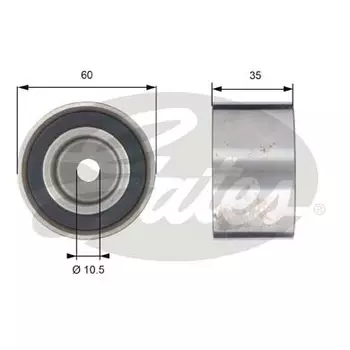 ролик обводной ремня ГРМ!\ Subaru Impresa/Legacy 1.6-2.2 90-94 T42039 GATES