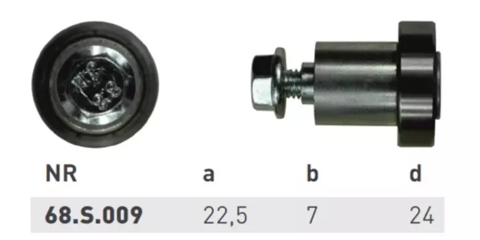 ролик сдвижной крыши !D=24mm H=7mm, под болт \