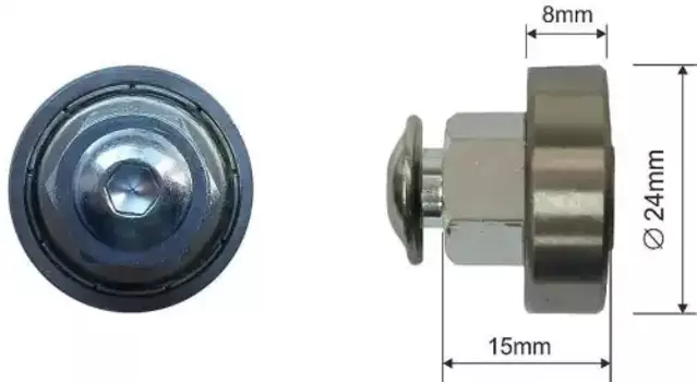 ролик сдвижной крыши! D=24mm H=8mm L=15mm\ 68.TK.005 BOZAMET