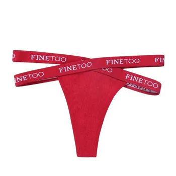Женские трусики FINETOO с Рождеством, хлопковые трусы, кружевные трусики, удобные удобные трусы, мягкие лижери M