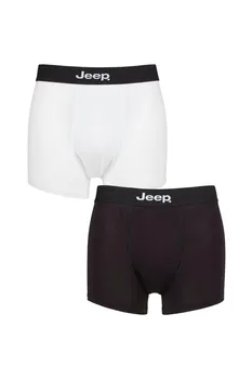 Комплект из 2 бамбуковых плавок однотонного кроя Jeep, мультиколор