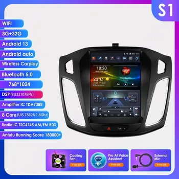 Android 13 2Din автомобильный радиоприемник для Ford Mondeo MK4 / Galaxy 2007-2010 Auto A/C интеллектуальный экран мультимедийный видеоплеер Carplay стерео 9.7 Tesla Style P1L 4Core 1G 16G