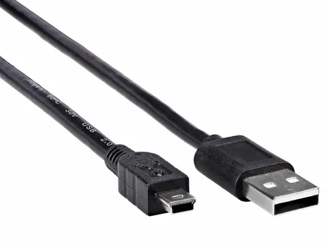 Кабель USB 2.0(Am)-Mini USB 2.0(Bm), 3 м, черный, iOpen ACU215A (ACU215A-3M)