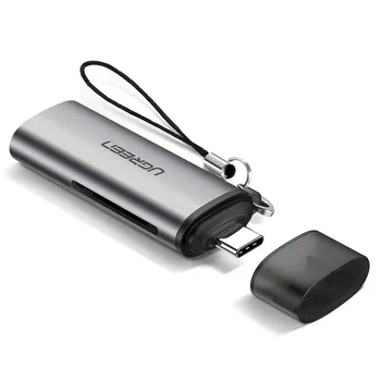 Карт-ридер UGREEN 50704_ USB-C - TF + SD, серый