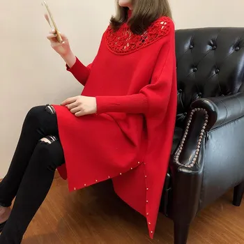 Женская блузка средней длины Ins Super Fire, женская шаль большого размера, осень 2020, новая рубашка «летучая мышь», женское пальто-накидка One Size чёрный